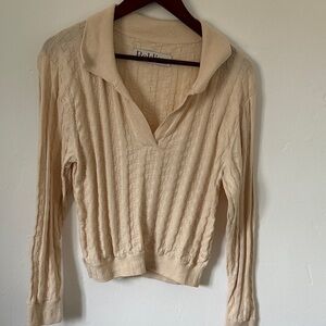 Baldinini Beige V-Neck Sweater